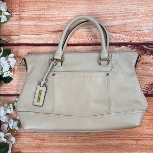 Tignanello Cream Leather Handbag